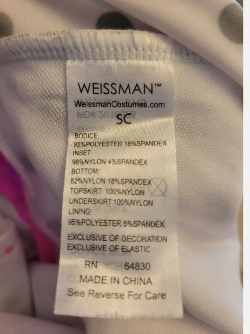 Weissman Dance Costume Child Small